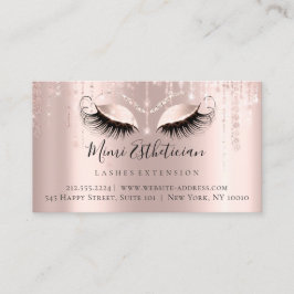 Anleitung nach der Behandlung Eyelash Rose Schönhe Visitenkarte