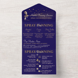 Anleitung zum Spray Tan Flyer All In One Einladung