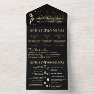Anleitung zum Spray Tan-Flyer All In One Einladung