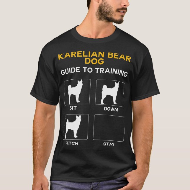 Anleitung zum Training des Hundes des Karelischen  T-Shirt (Vorderseite)