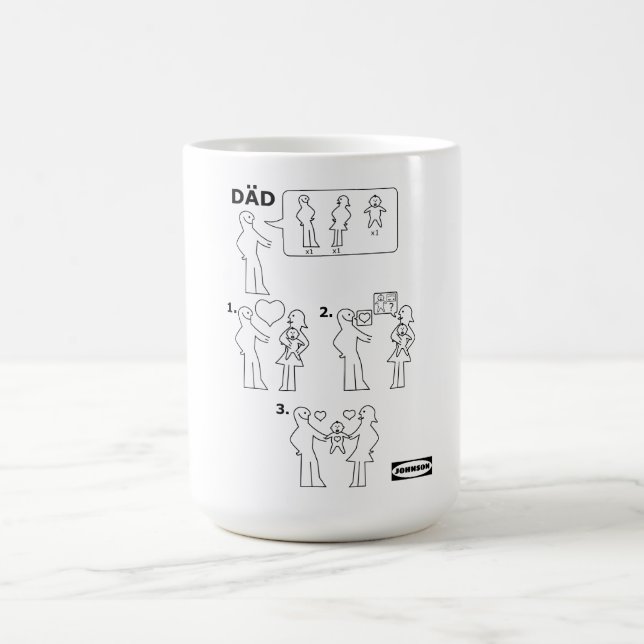 Anleitung zum Zusammenstellen eines Adoptiv-Vaters Kaffeetasse (Mittel)