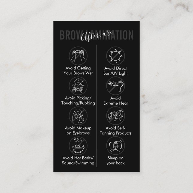 Anleitung zur Anleitung für die Anhäufung von schw Visitenkarte (Rückseite)