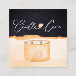 Anleitung zur Kerzenpflege / Gekümmert für Ihre Ke Quadratische Visitenkarte