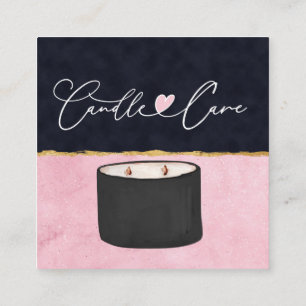 Anleitung zur Kerzenpflege / Gekümmert für Ihre Ke Quadratische Visitenkarte