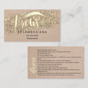 Anleitung zur Nachsorge Brow Microblade Kraft Visitenkarte