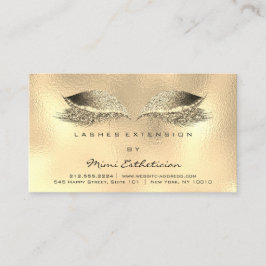 Anleitung zur Nachsorge Lashes Metallic Gold Visitenkarte