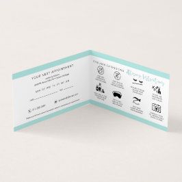 Anleitung zur Nachsorge und Erinnerung der Anstell Visitenkarten