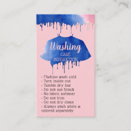 Anleitung zur Reinigung Kleidung Kleidung Pink Visitenkarte