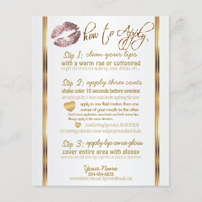 Anleitung zur Rose Glitzer Lip 2 Flyer (Vorne)