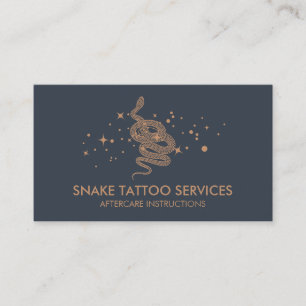 Anleitung zur Schlange Tattoo Aftercare Visitenkarte
