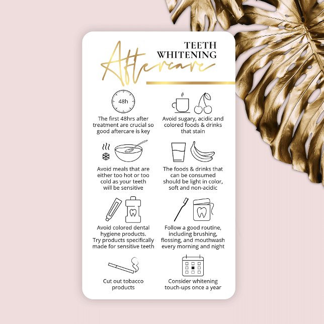 Anleitung zur Teeth Whitening White & Gold Pflege Visitenkarte (Von Creator hochgeladen)