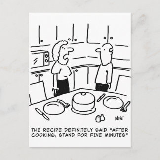 Anleitung zur Zubereitung von Rezept nach Kochen i Postkarte
