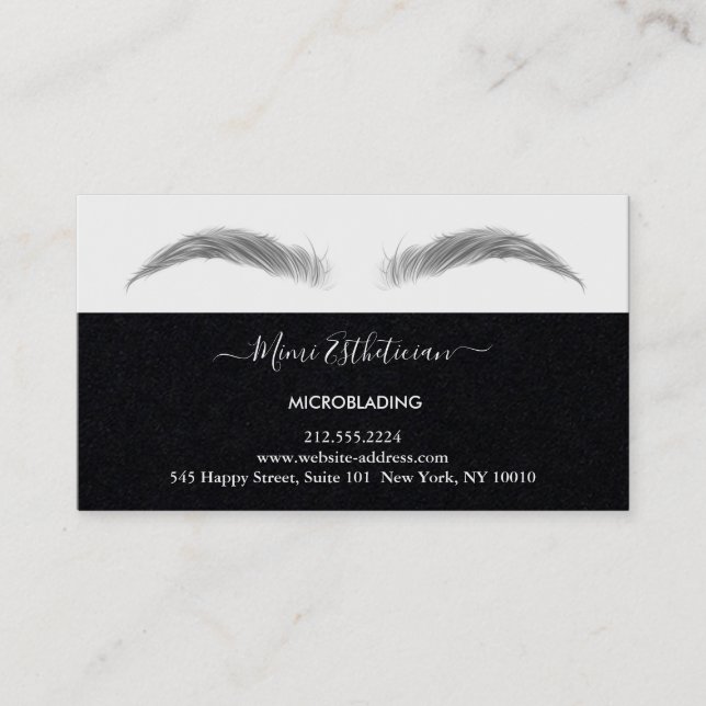 Anleitungen für die Nachsorge für das Mikroblade v Visitenkarte (Vorderseite)
