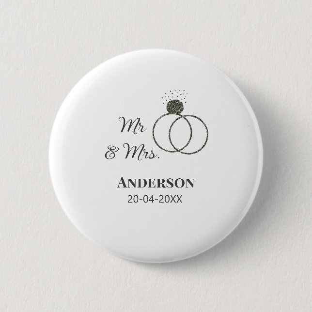 Anm & Frau geben Sie den Familiennamen Datum Jahr  Button (Vorderseite)