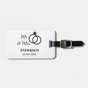 Anm & Frau geben Sie den Familiennamen Datum Jahr Gepäckanhänger