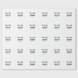 Anm & Frau geben Sie den Familiennamen Datum Jahr  Geschenkpapier