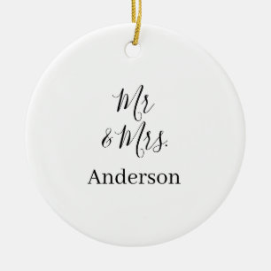 Anm & Frau geben Sie den Familiennamen Datum Jahr  Keramik Ornament