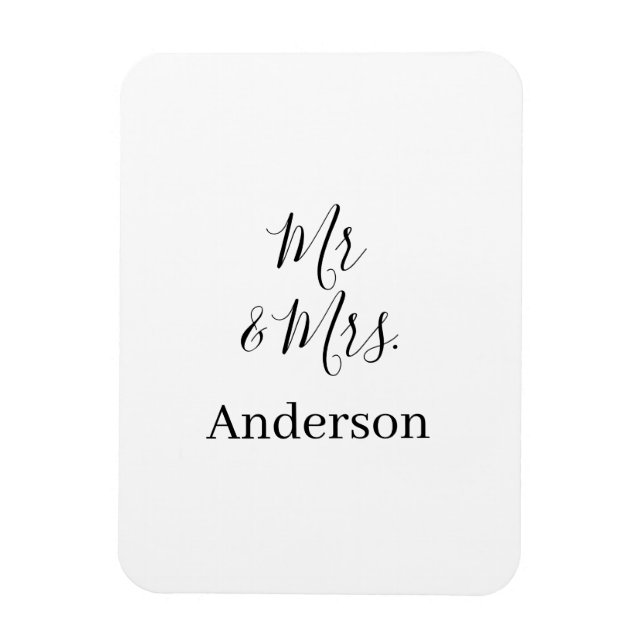 Anm & Frau geben Sie den Familiennamen Datum Jahr  Magnet (Vertikal)