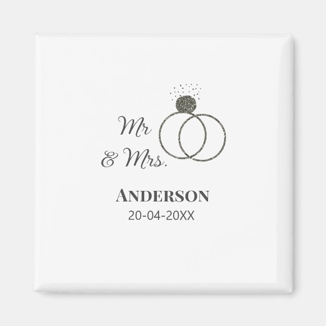 Anm & Frau geben Sie den Familiennamen Datum Jahr  Magnet (Vorne)