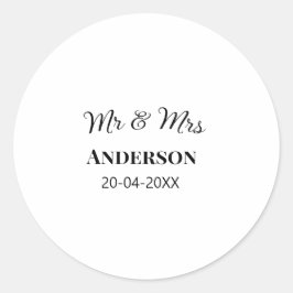 Anm & Frau geben Sie den Familiennamen Datum Jahr  Runder Aufkleber