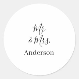 Anm & Frau geben Sie den Familiennamen Datum Jahr  Runder Aufkleber