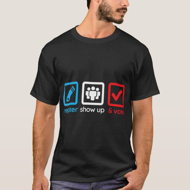 Anmelden Abstimmung anzeigen T 2020 Wahl T-Shirt (Vorderseite)