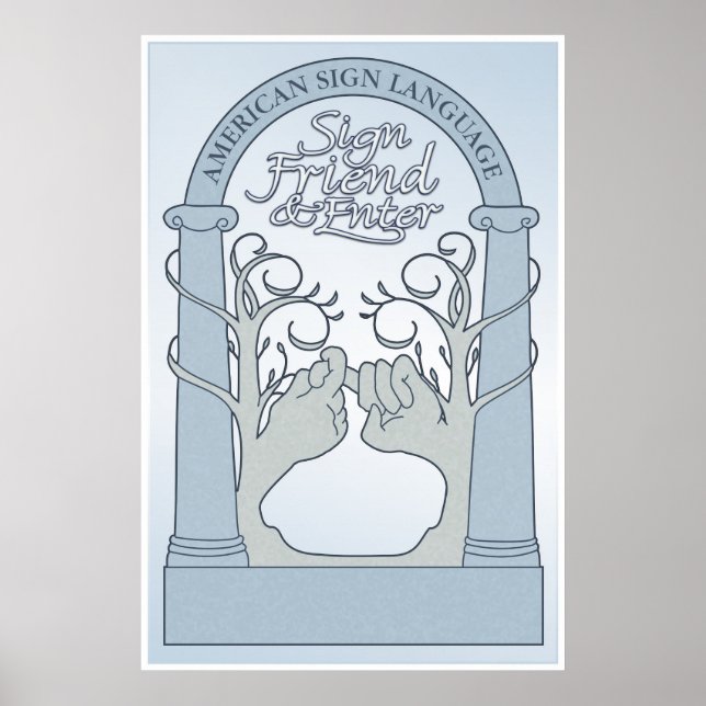 Anmelden und Eingabe (ASL) Poster (Vorne)