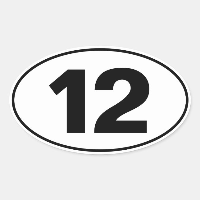 ANMERKUNG 12 OVALER AUFKLEBER (Vorderseite)