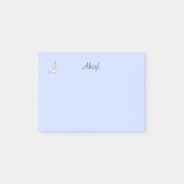 Anmerkung Pad - Ahoy mit Anchor Post-it Klebezettel (Vorderseite)