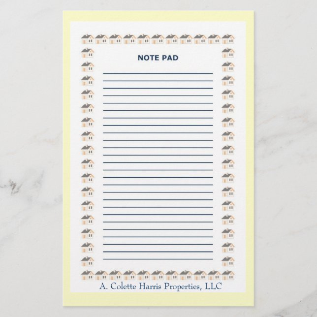 Anmerkung Pad- Design 1 Briefpapier (Vorderseite)
