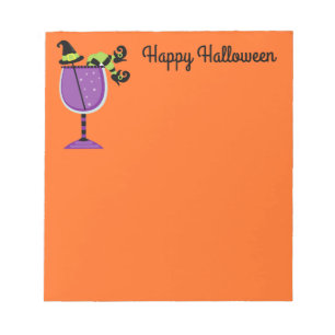 Anmerkung Pad-Halloween-Hexe Notizblock