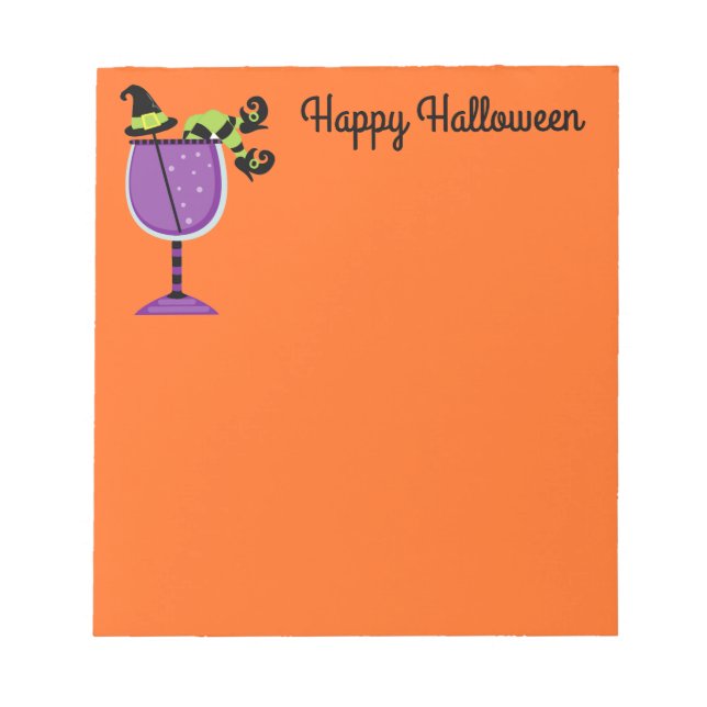 Anmerkung Pad-Halloween-Hexe Notizblock (Vorderseite)