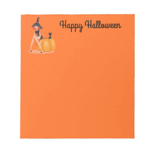 Anmerkung Pad-Halloween-Hexe Notizblock