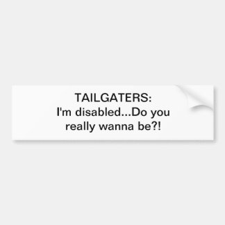 Anmerkung zu Tailgaters: Autoaufkleber