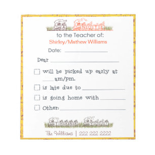 Anmerkung zum Lehrer-Notizblock Notizblock