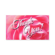 Anmerkung zur Größe der Visitenkarte "Danke"