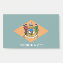 Anmerkungen unter der Flagge von Delaware, USA Post-it Klebezettel