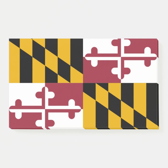 Anmerkungen unter der Flagge von Maryland, USA Post-it Klebezettel (Vorderseite)