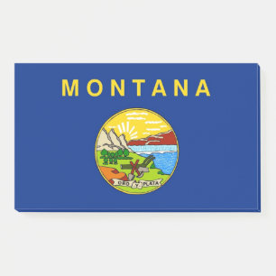 Anmerkungen unter der Flagge von Montana, USA Post-it Klebezettel