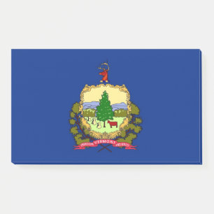 Anmerkungen unter der Flagge von Vermont, USA Post-it Klebezettel
