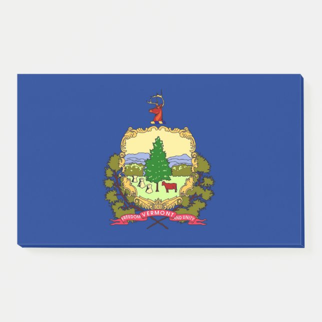 Anmerkungen unter der Flagge von Vermont, USA Post-it Klebezettel (Vorderseite)