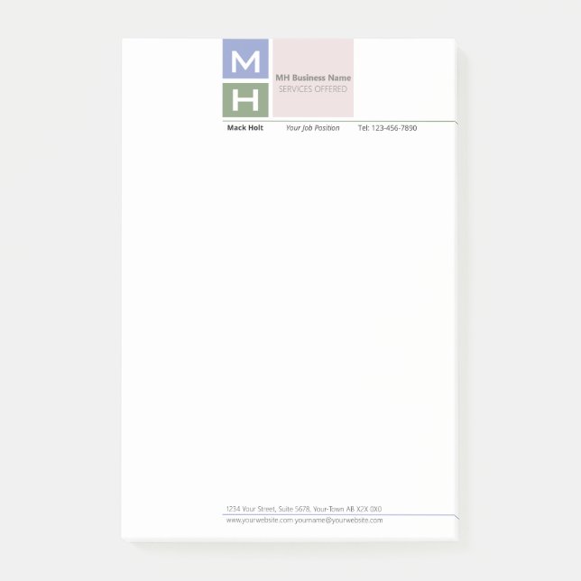 Anmerkungen zu Coolen Blöcken Post-it Klebezettel (Vorderseite)