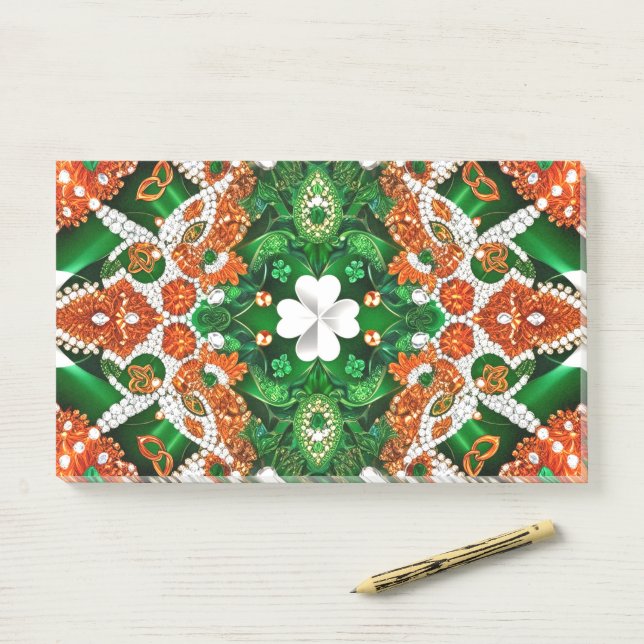 Anmerkungen zu irischen Farben Post-it Klebezettel (Auf Schreibtisch)