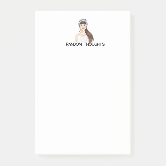 Anmerkungen zu Random Thoughts Post-it Klebezettel (Vorderseite)