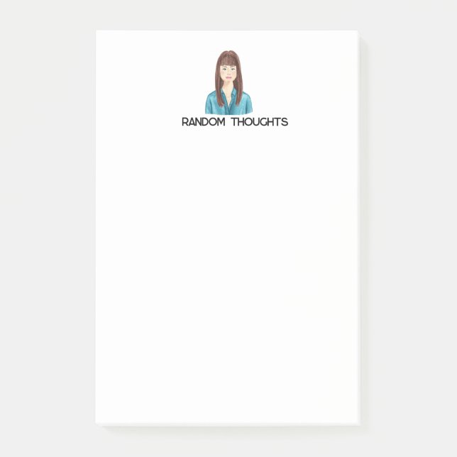Anmerkungen zu Random Thoughts Post-it Klebezettel (Vorderseite)
