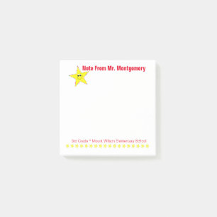 Anmerkungen zu Star Elementary School Teacher Post-it Klebezettel
