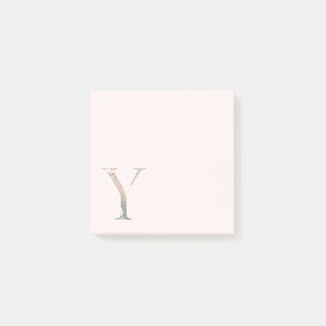 Anmerkungen zum Blumenbrief "Y" Post-it Klebezettel (Vorderseite)