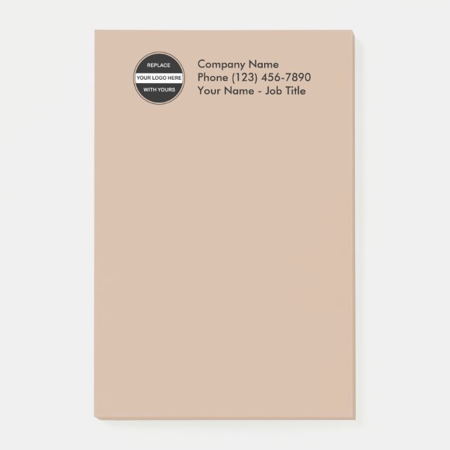 Anmerkungen zum Logo-Büro Post-it Klebezettel (Vorderseite)