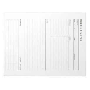 Anmerkungen zum Meeting, Notepad, Notepad zum Arbe Notizblock