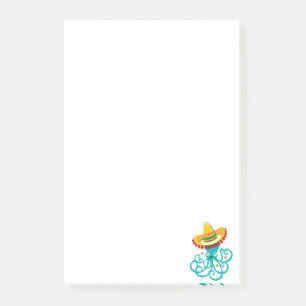 Anmerkungen zum mexikanischen Octopus Sombrero Post-it Klebezettel